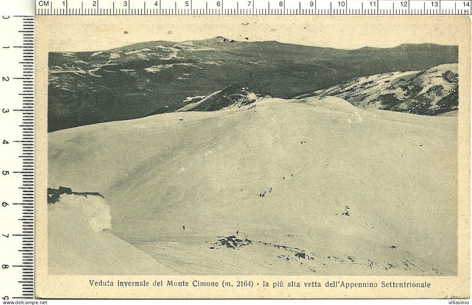 MODENA - VEDUTA INVERNALE DEL MONTE CIMONE - (m. 2164) La Più Alta Vetta Dell’Appennino Settentrionale VG.1925 - Modena