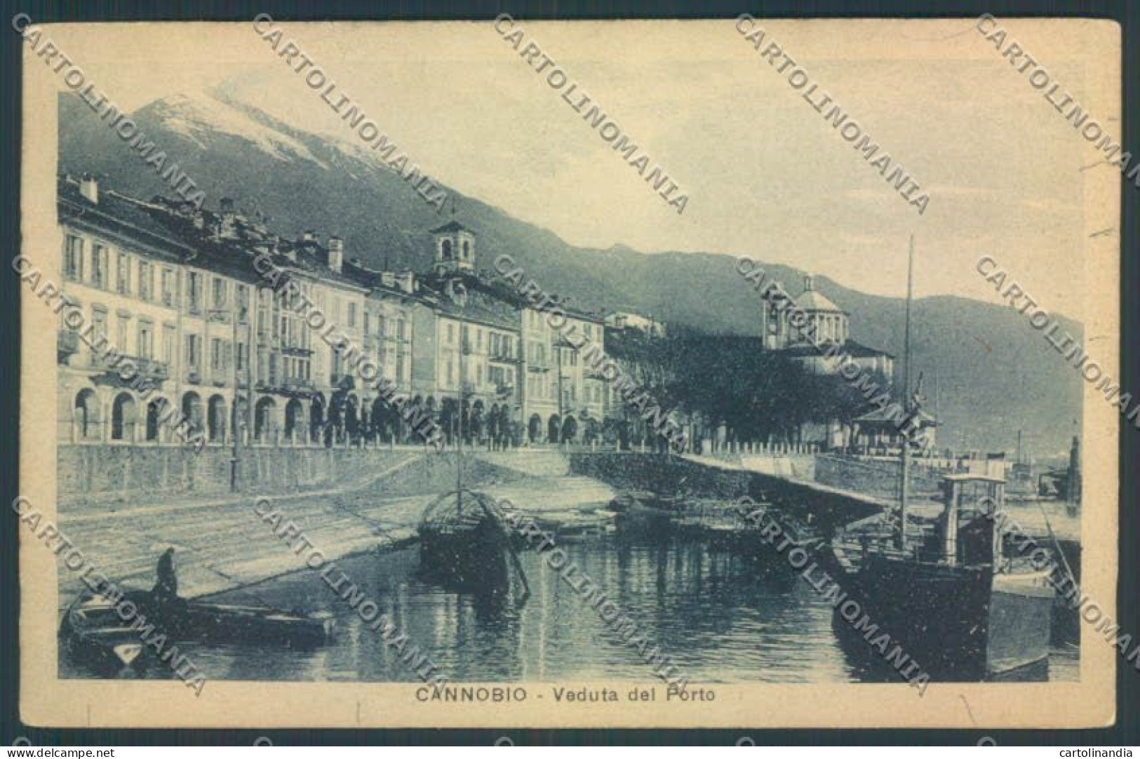 Verbania Cannobio Barca PIEGHINE Cartolina ZQ8137 - Verbania