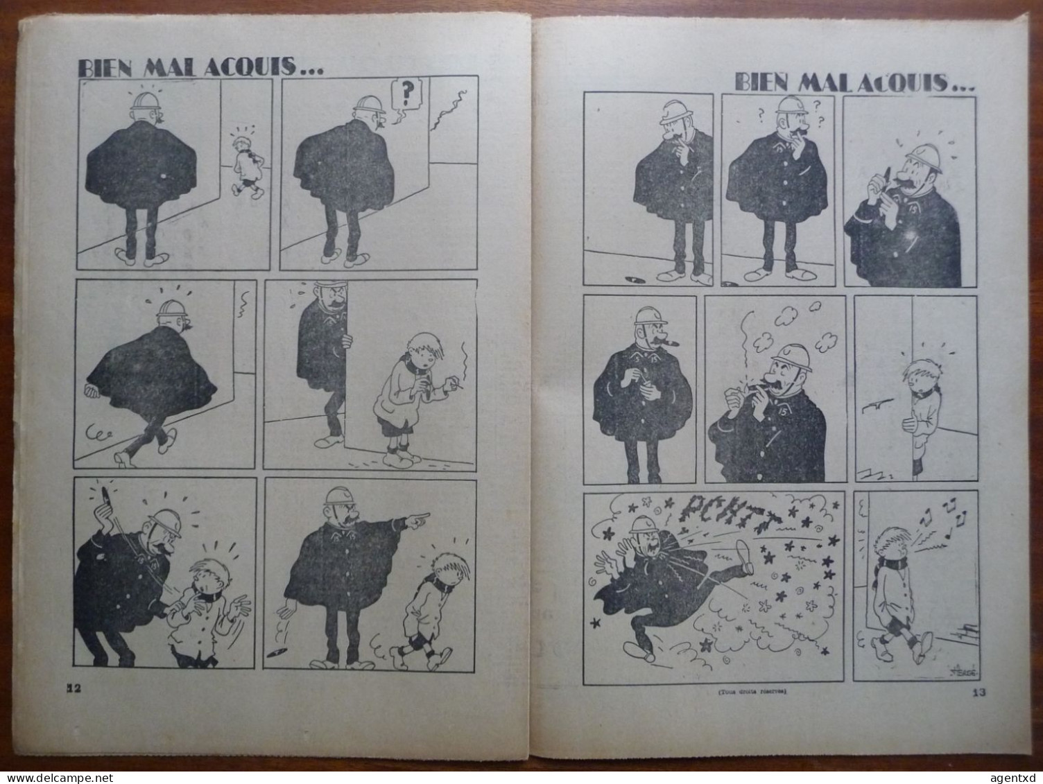 TINTIN – PETIT VINGTIEME – PETIT XX - N°43 Du 24 OCTOBRE 1935 - Tintin