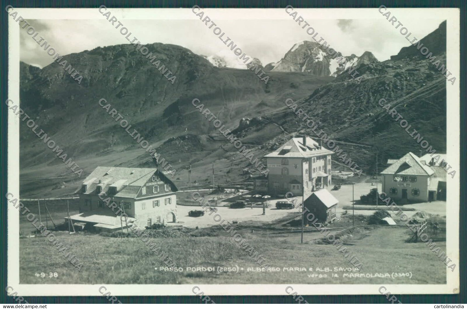 Trento Canazei Passo Pordoi Alberghi Maria Savoia Cai Foto Cartolina ZC4238 - Trento