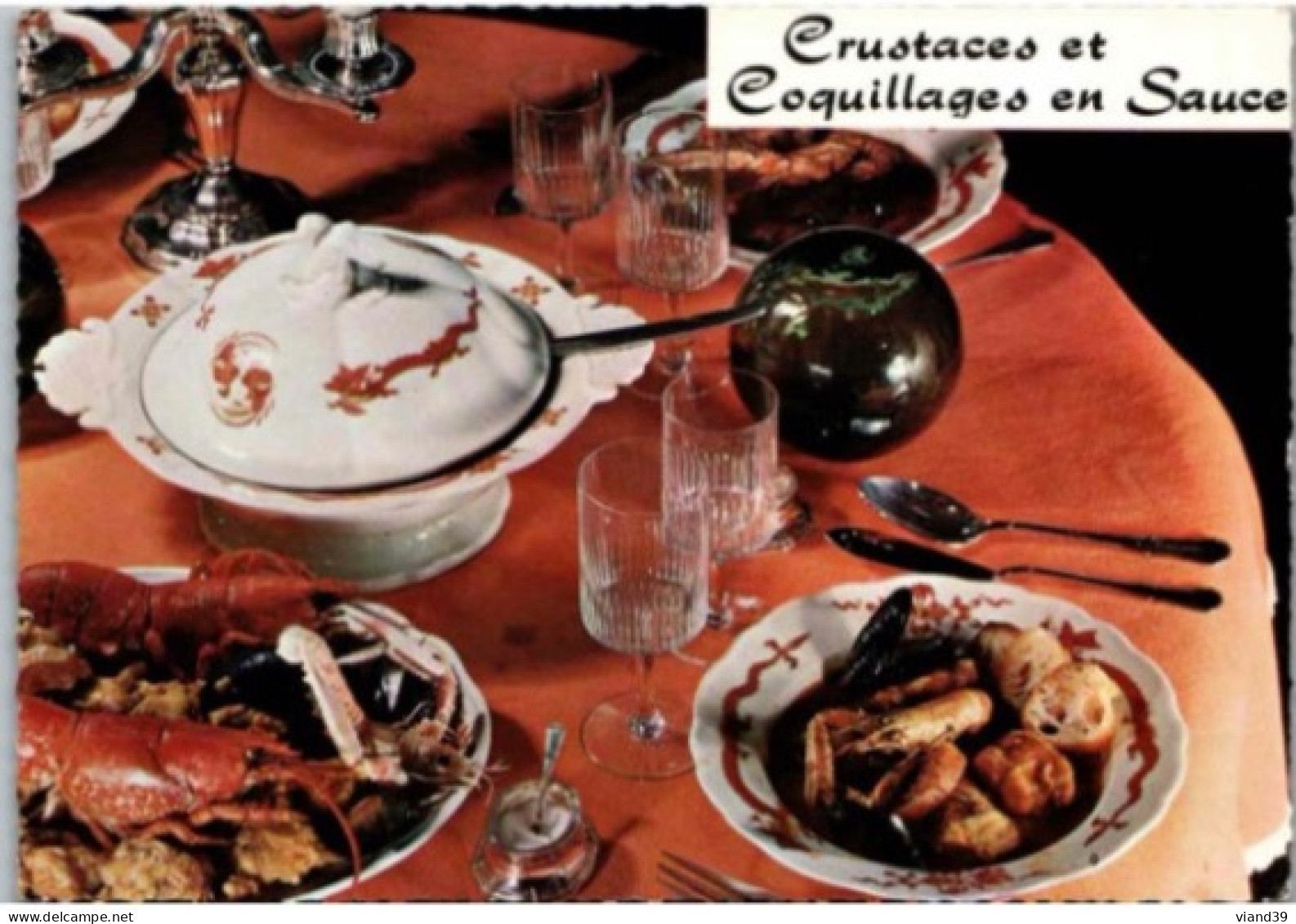 CRUSTACES ET COQUILLAGES En SAUCE.  . -  Recettes De Cuisine .  - CPM - Voir Scannes Recto-Verso - Recepten (kook)