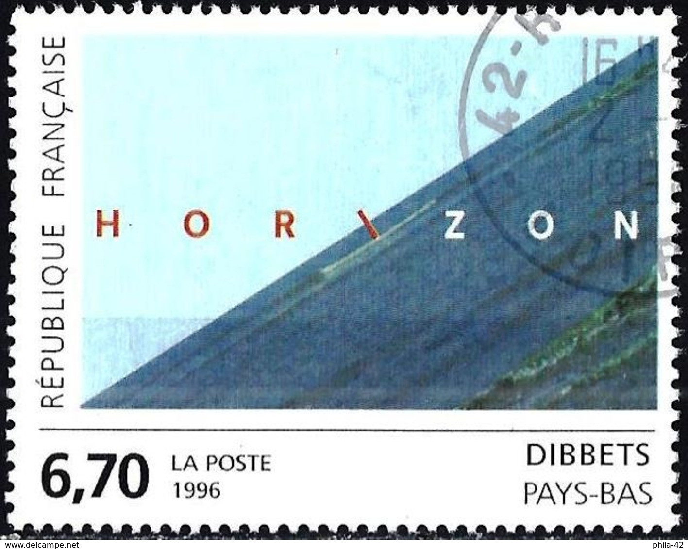 France 1996 - Mi 3128 - YT 2987 ( Painting By Jan Dibbets ) - Usados