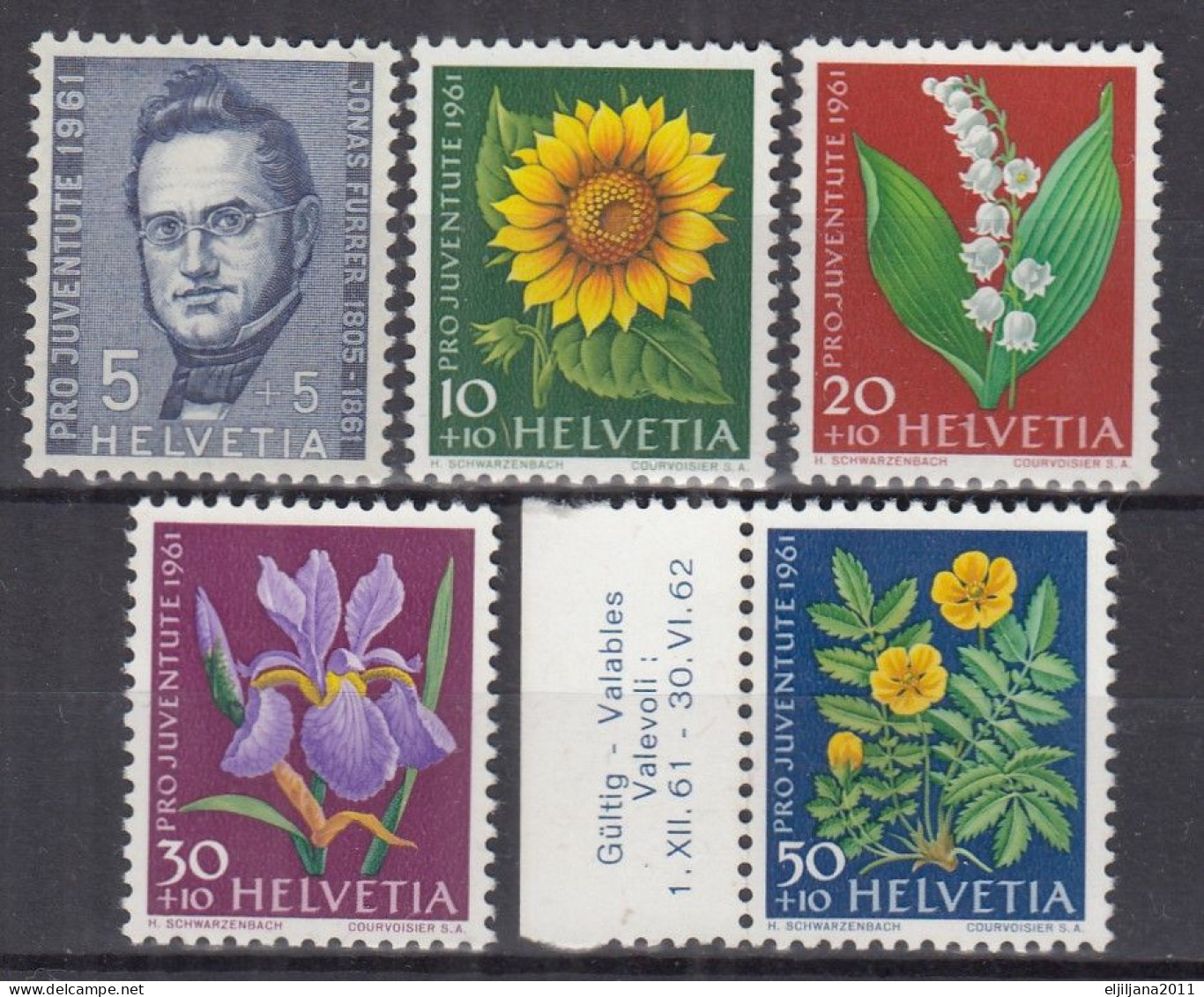 Switzerland / Helvetia / Schweiz / Suisse 1961 ⁕ Pro Juventute Mi.742-746 ⁕ 5v MNH - Unused Stamps