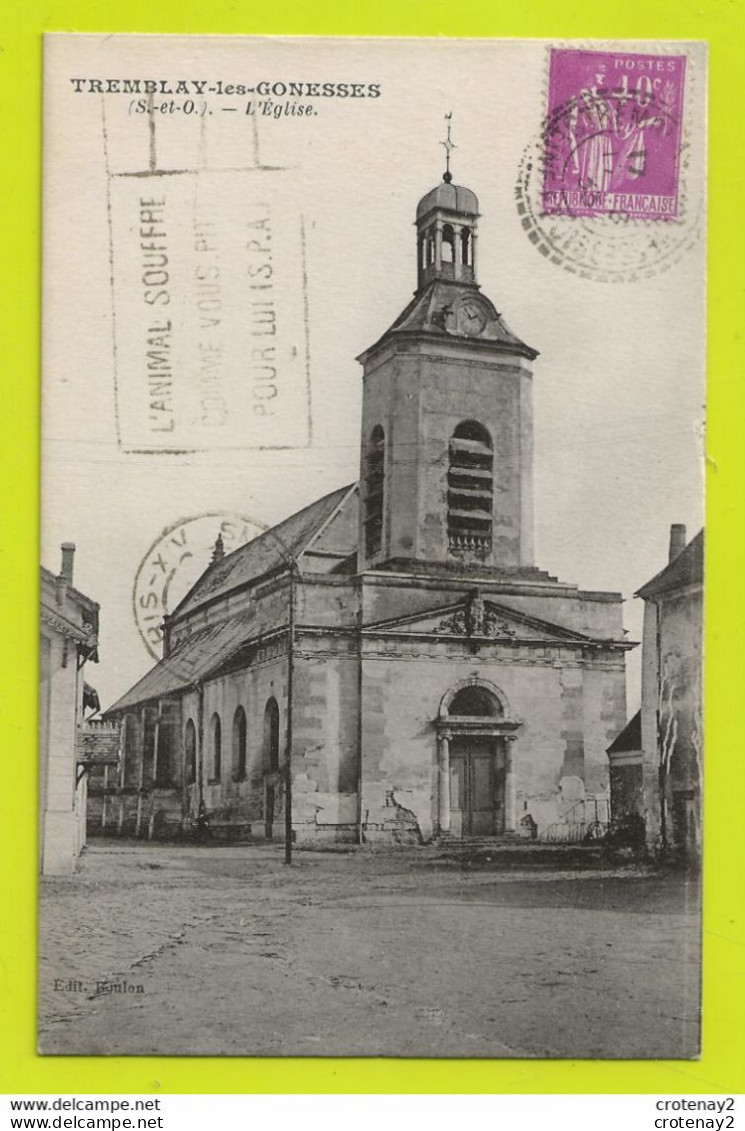 93 TREMBLAY LES GONESSES L'Eglise VOIR Flamme De La SPA - Tremblay En France