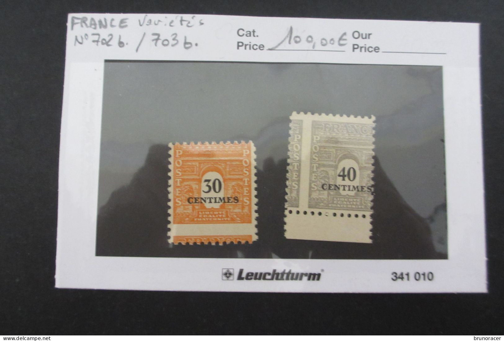 FRANCE VARIETE N°702b./703b. PIQUAGE A CHEVAL NEUF** TB COTE 100 EUROS VOIR SCANS - Nuevos