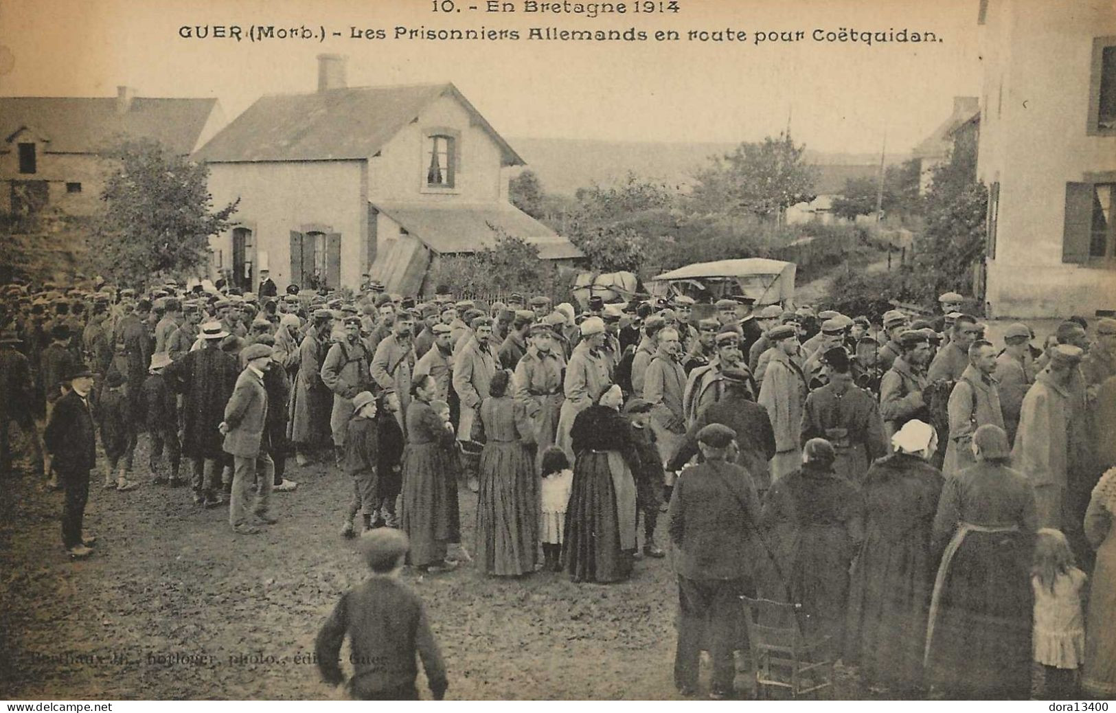 CPA56- GUER- Les Prisonniers Allemenands En Route Pour Coëtquidan - Guer Coetquidan