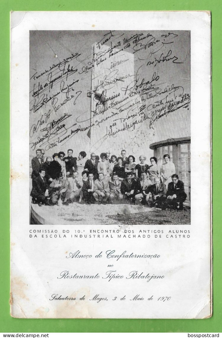 Salvaterra De Magos - Alunos Da Escola Industrial Machado De Castro Em 1970 - Lisboa - Ementa - Menu - Portugal - Menükarten