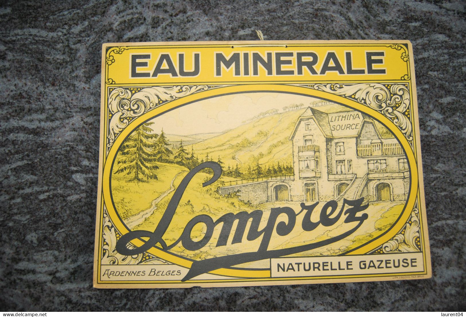 WELLIN.  LOMPREZ . BRASSERIE .RARE PUBLICITE EAU MINERALE. - Wellin