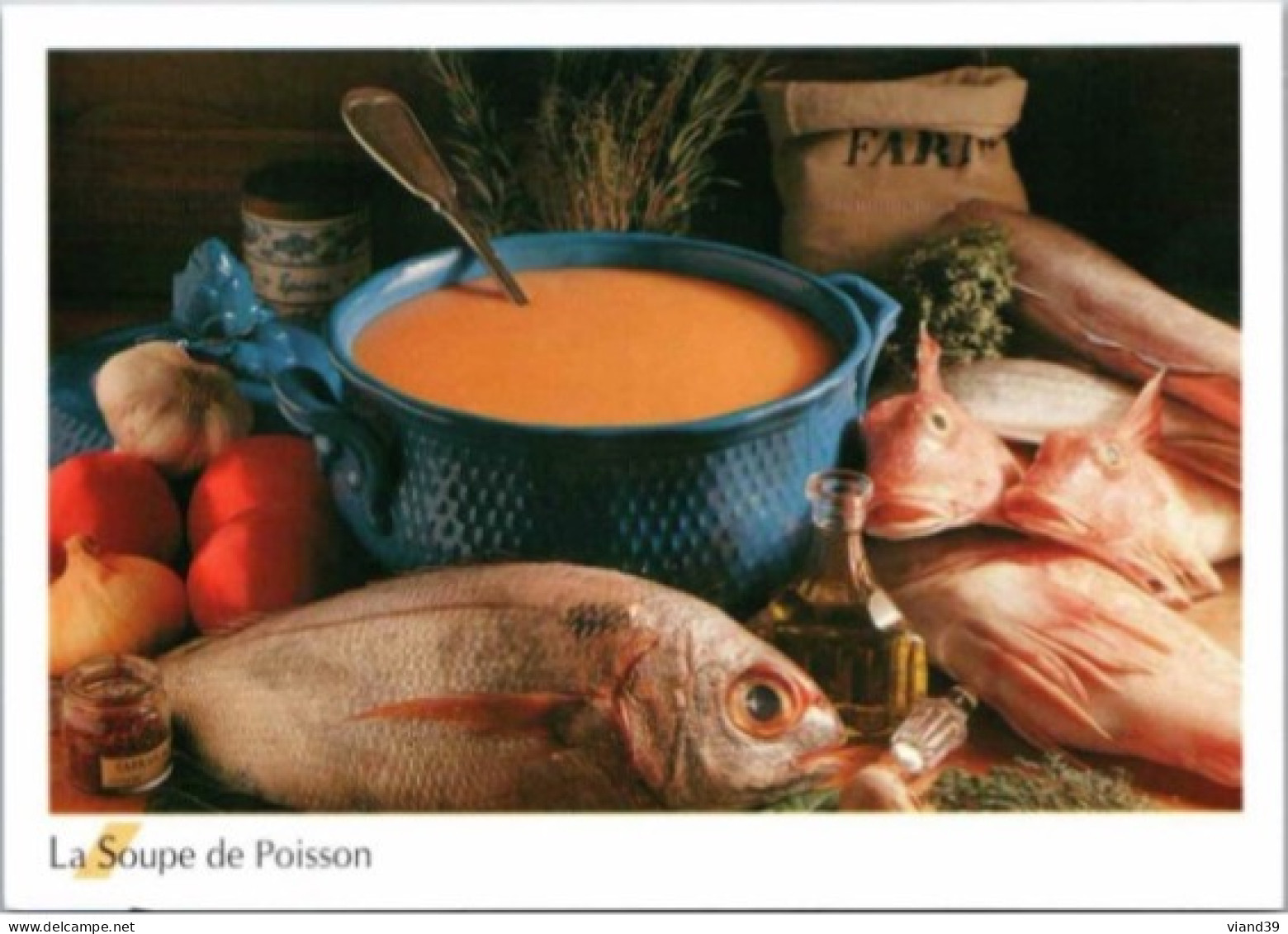 LA SOUPE DE POISSONS  -  Recettes De Cuisine  - CPM - Voir Scannes Recto-Verso - Recepten (kook)