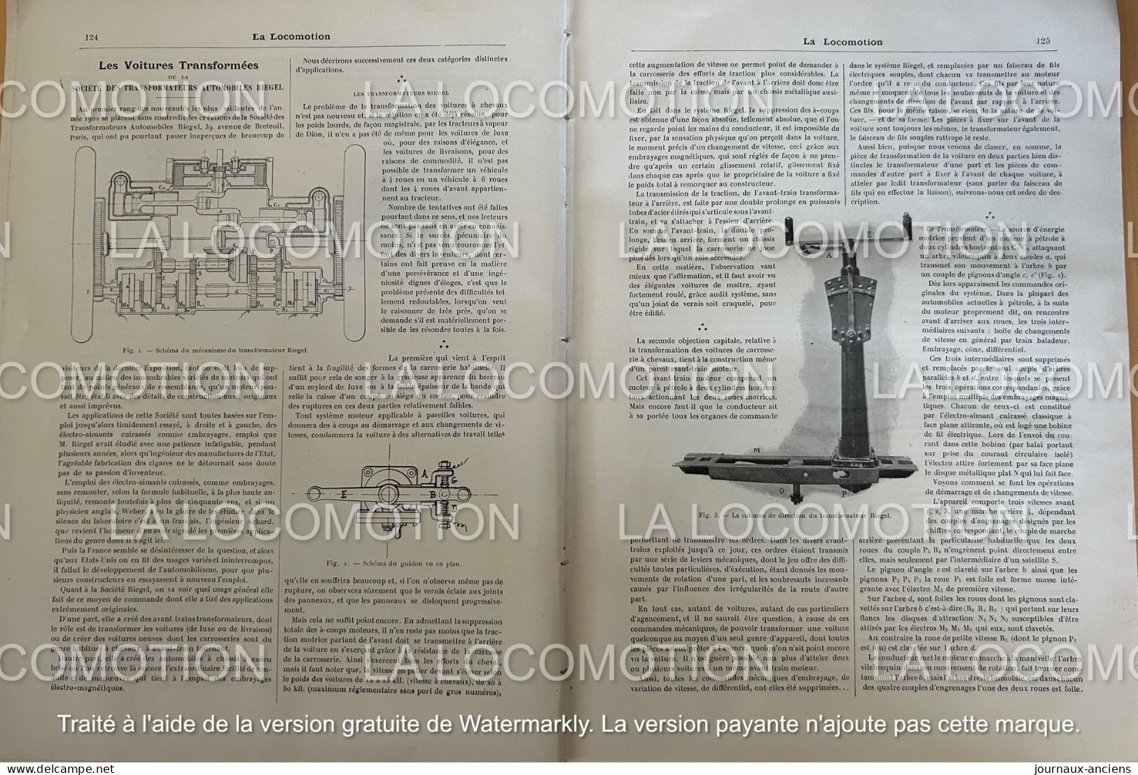 1902 Rare Revue LA LOCOMOTION - Automobile Club de France - Tour du Monde - Voitures CLEMENT - Paris = Vienne - RIEGEL