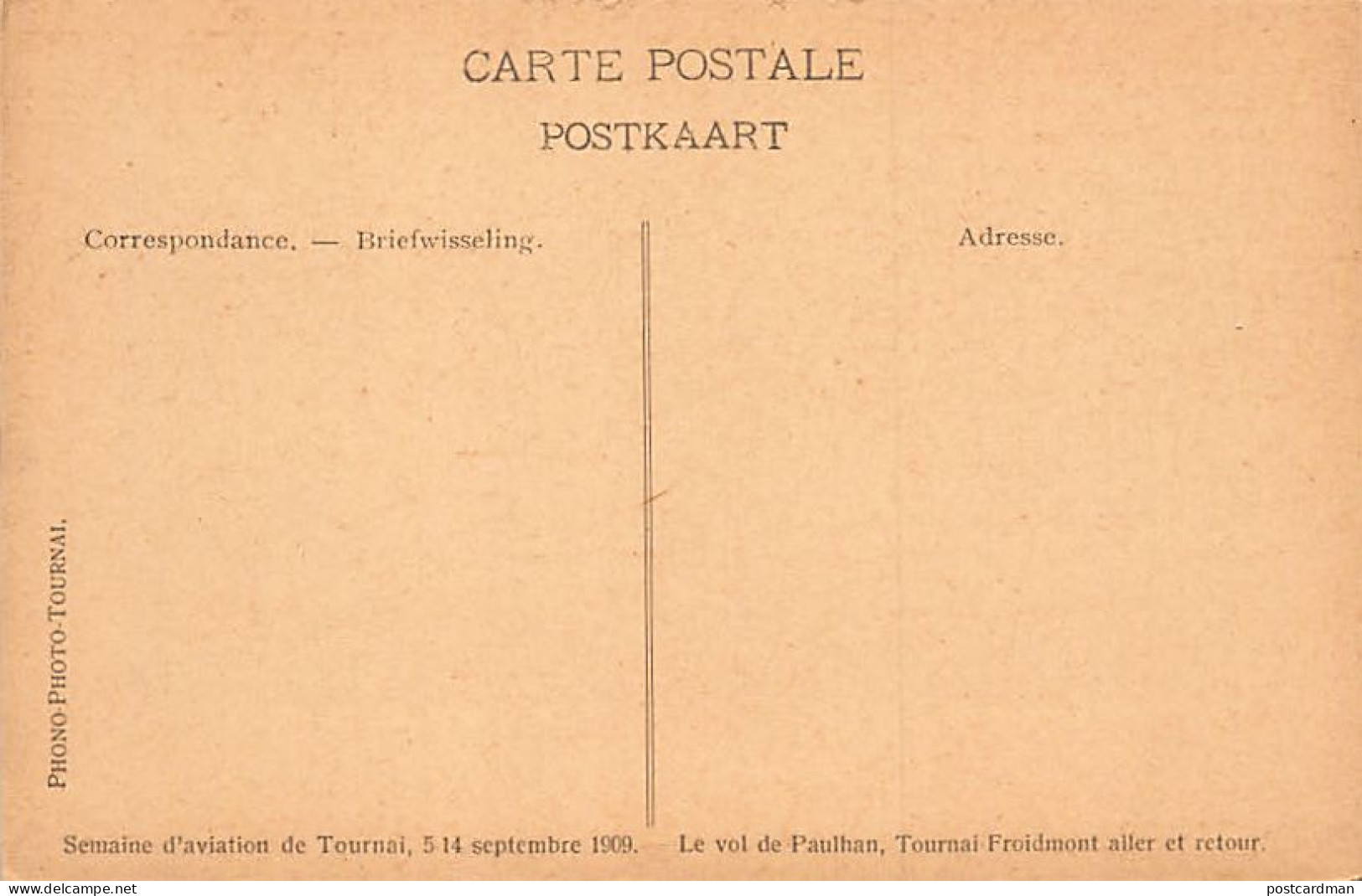 TOURNAI (Hainaut) Semaine D'aviation Du 5 Au 14 Septembre 1909 - Le Vol De Paulhan Tournai-Froidmont Aller Et Retour - E - Tournai