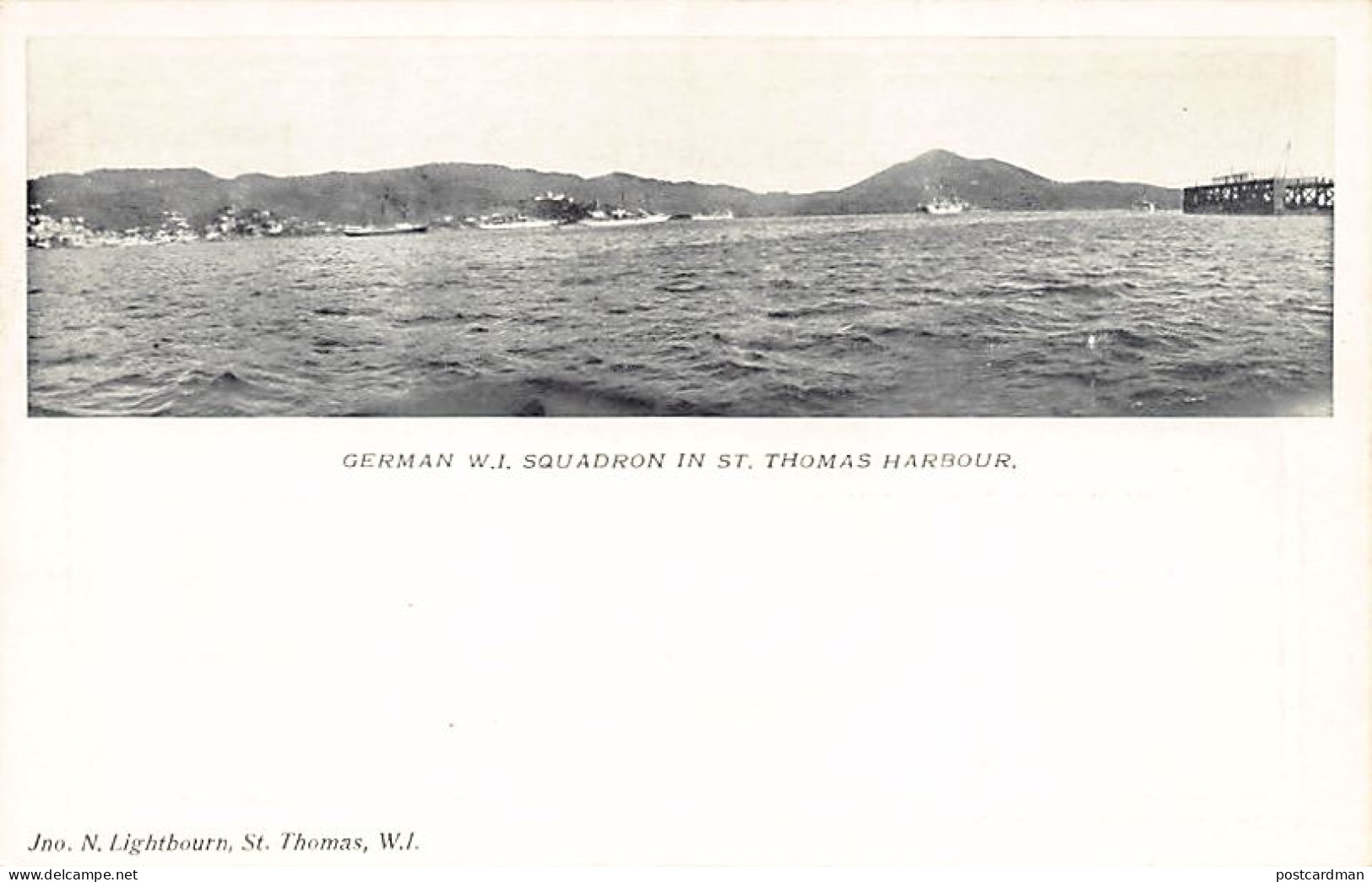 U.S. Virgin Islands - ST. THOMAS - German West Indies Squadron In St. Thomas Harbour - Publ. Jno. N. Lightbourn  - Jungferninseln, Amerik.