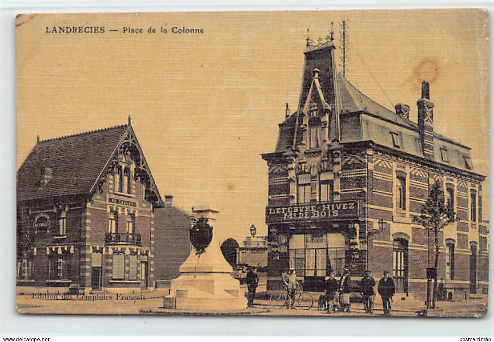 France - LANDRECIES (59) Place De La Colonne - Au Chalet - Lefebvre-Hivez Maison De Bois - Ed. Comptoirs Français - Landrecies