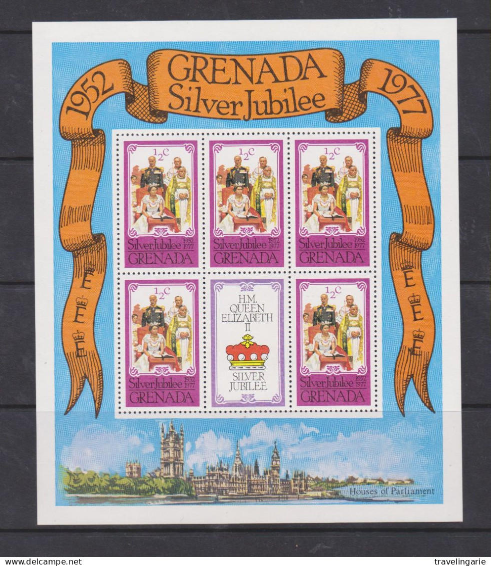 GRENADA 1977 MNH 5 Blocks 822-826 Silver Jubilee ** MNH - Familles Royales