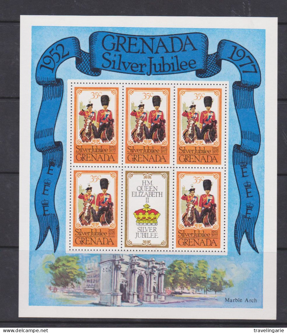 GRENADA 1977 MNH 5 Blocks 822-826 Silver Jubilee ** MNH - Familias Reales