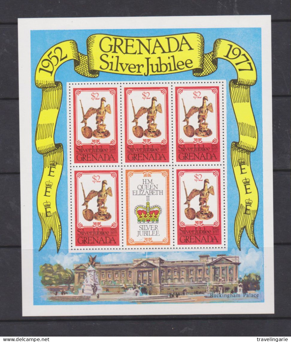 GRENADA 1977 MNH 5 Blocks 822-826 Silver Jubilee ** MNH - Familias Reales