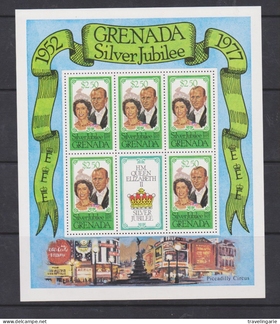 GRENADA 1977 MNH 5 Blocks 822-826 Silver Jubilee ** MNH - Familles Royales