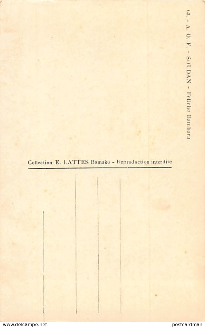 Mali - Féticheur Bambara - Ed. E. Lattès 63 - Mali