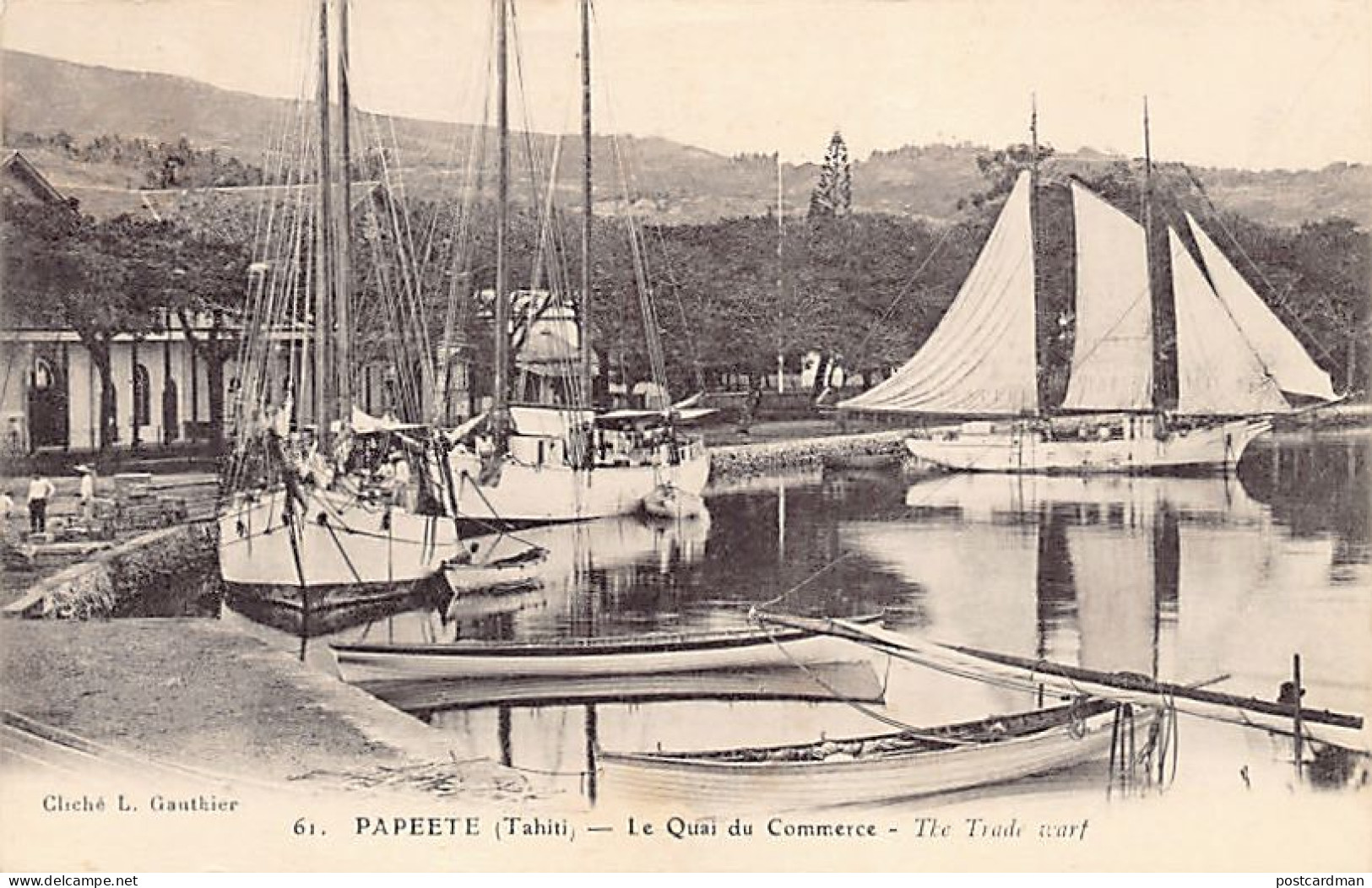 Polynésie - Tahiti - Papeete - Le Quai Du Commerce - Ed. L. Gauthier. - Polynésie Française
