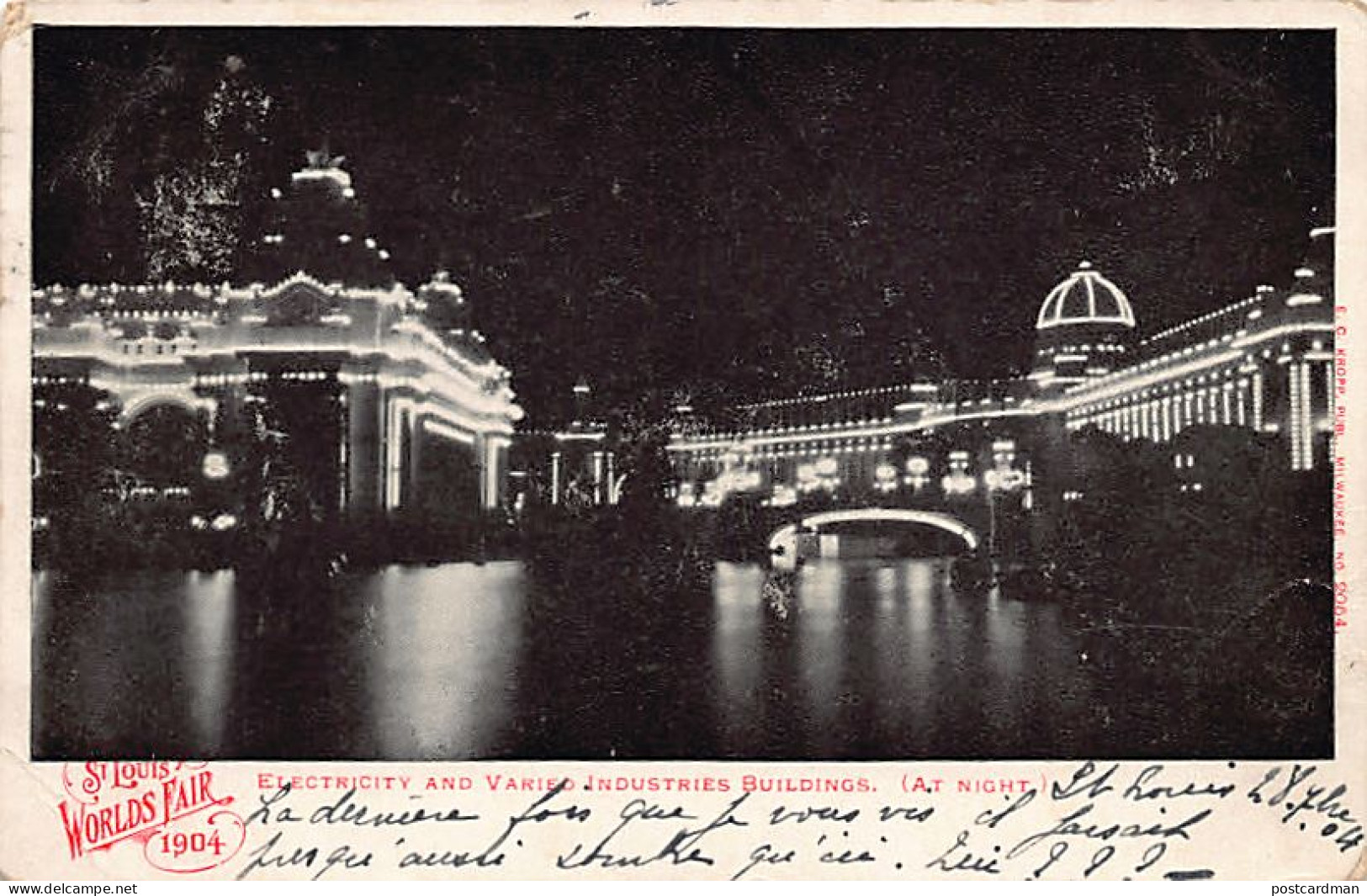 Usa - St. Louis World Fair 1904 (MO) Electricity And Varied Industries Buildings (at Night) - Autres & Non Classés