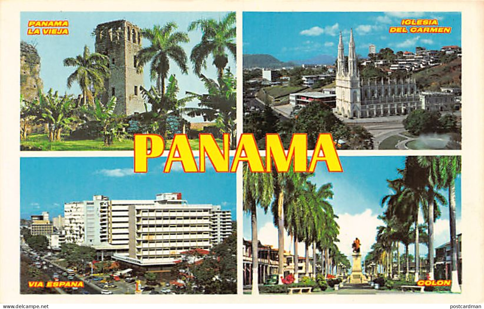 PANAMA CITY - La Vieja - Iglesia Del Carmen - Via Espana - Colon - Publ. Foto Flatau 1 - 006 - Panama