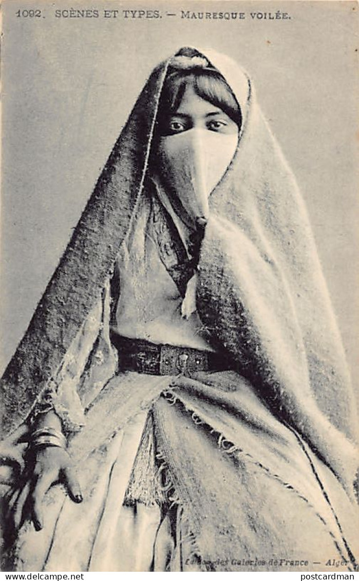 Algérie - Mauresque Voilée - Ed. Galeries De France 1092 - Vrouwen