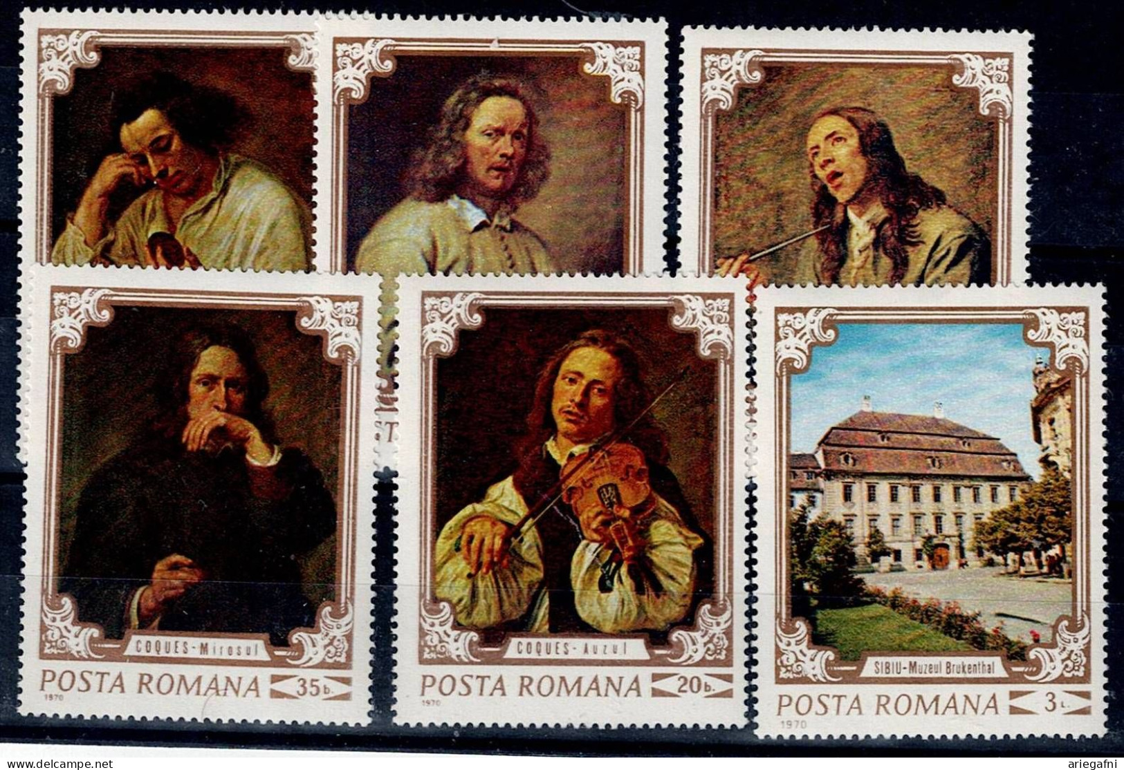 ROMANIA 1970 BRUKENTHAL MUSEUM IN SIBIU MI No 2897-902 MNH VF!! - Unused Stamps