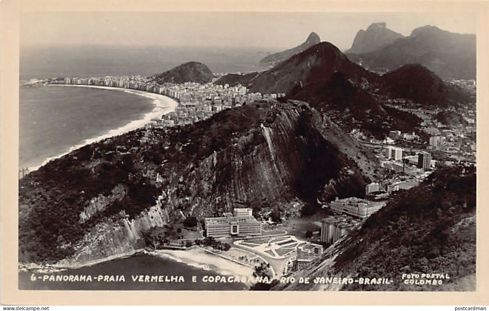 BRASIL Brazil - RIO DE JANEIRO - Panorama Praia Vermelha E Copacabana - Ed. Post - Rio De Janeiro