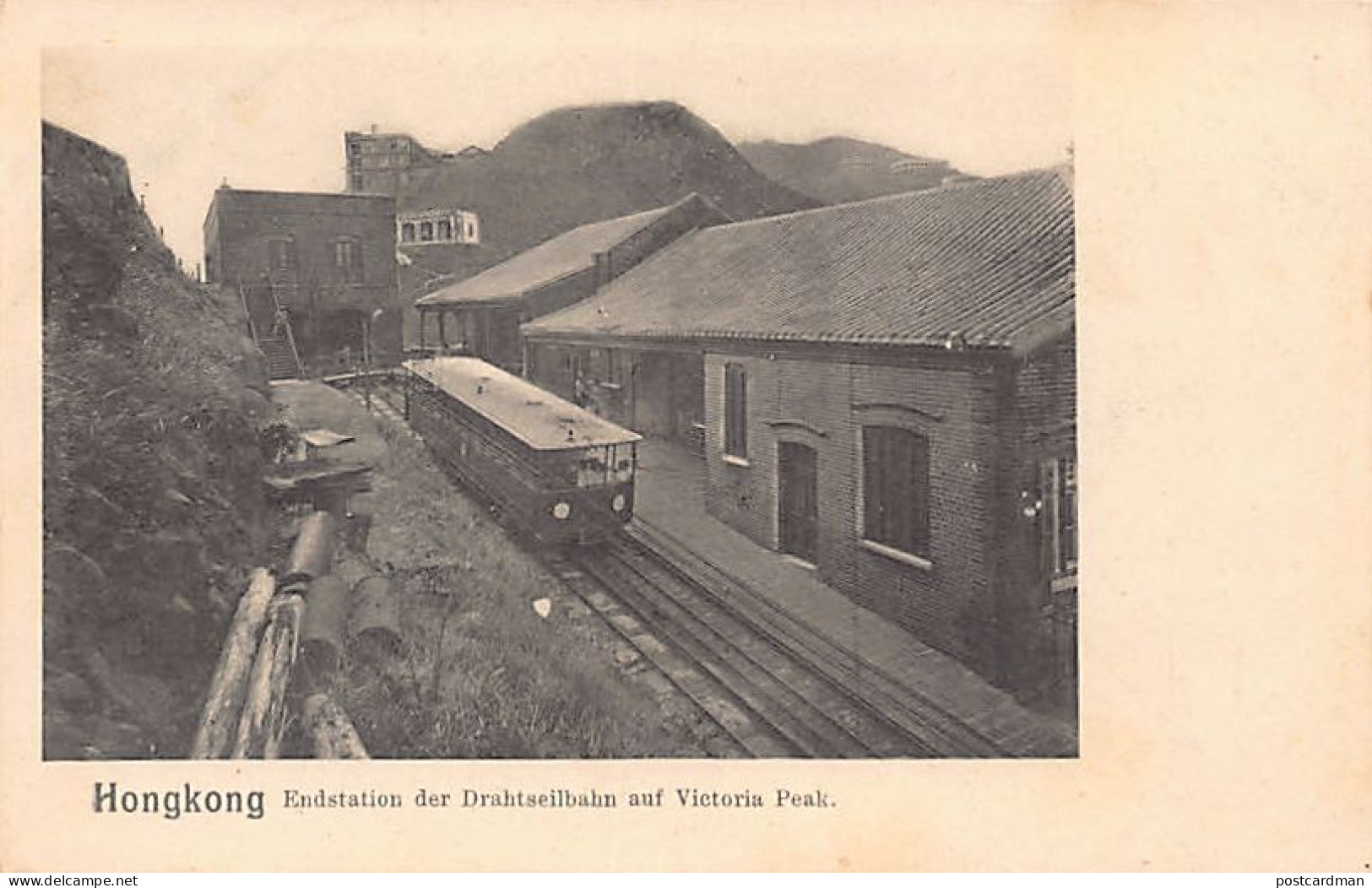 China - HONG KONG - The Terminus Station Of The Tramway On Victoria Peak - Publ. Unknown  - Cina (Hong Kong)