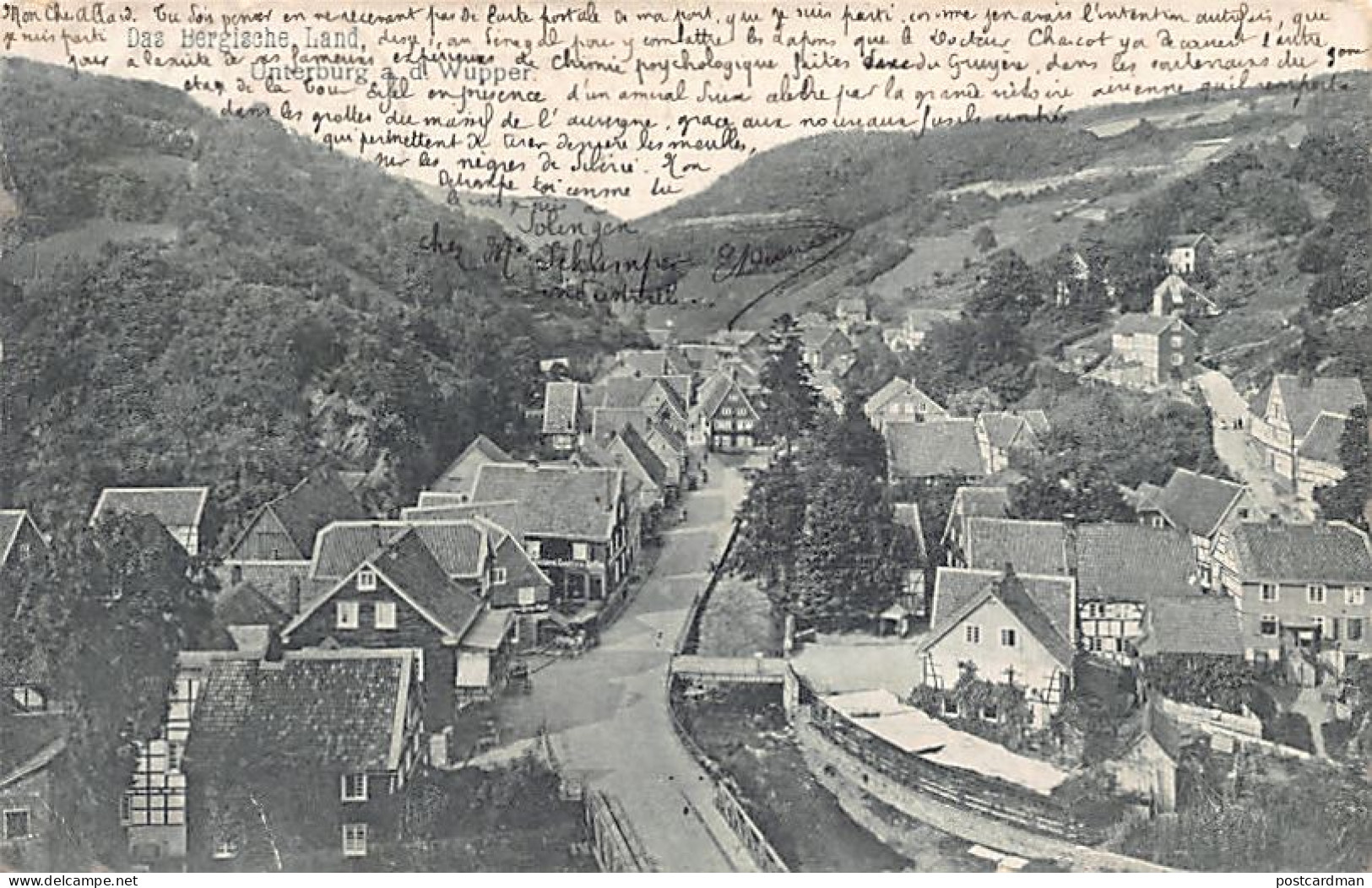 Unterburg An Der Wupper (NW) Das Bergische Land Verlag Lichtdruck V. Zedler & Vogel Darmstadt 1905 - Solingen