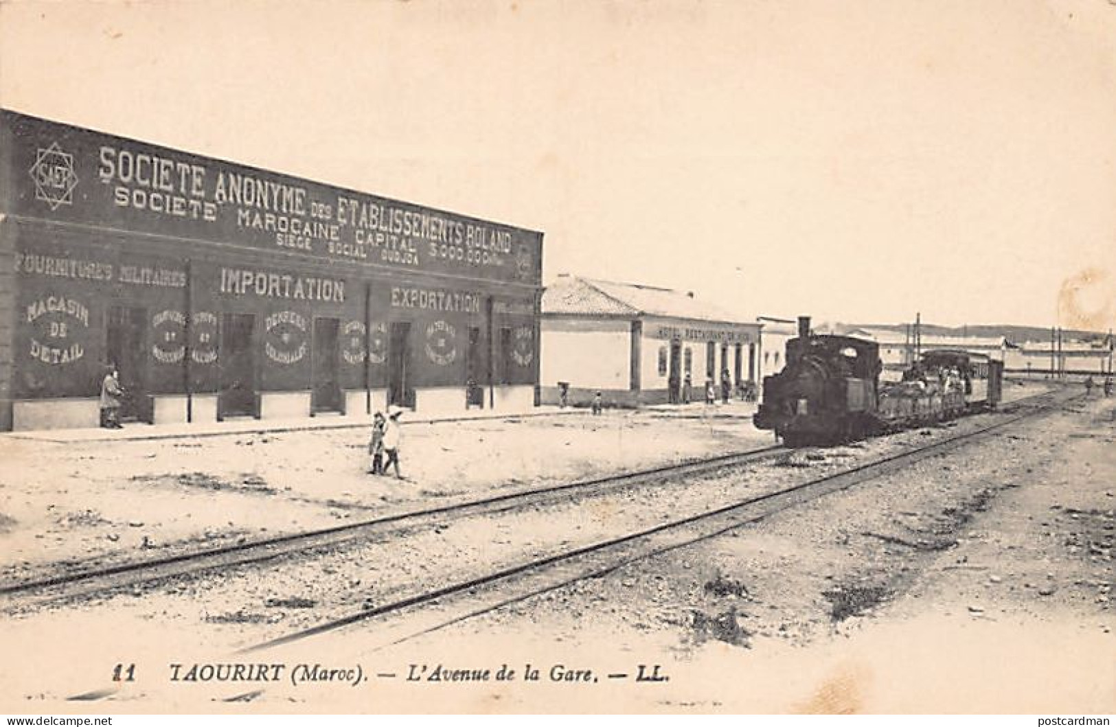 Maroc - TAOURIT - L'Avenue De La Gare - Société Roland - Ed. L.L. 11 - Otros & Sin Clasificación