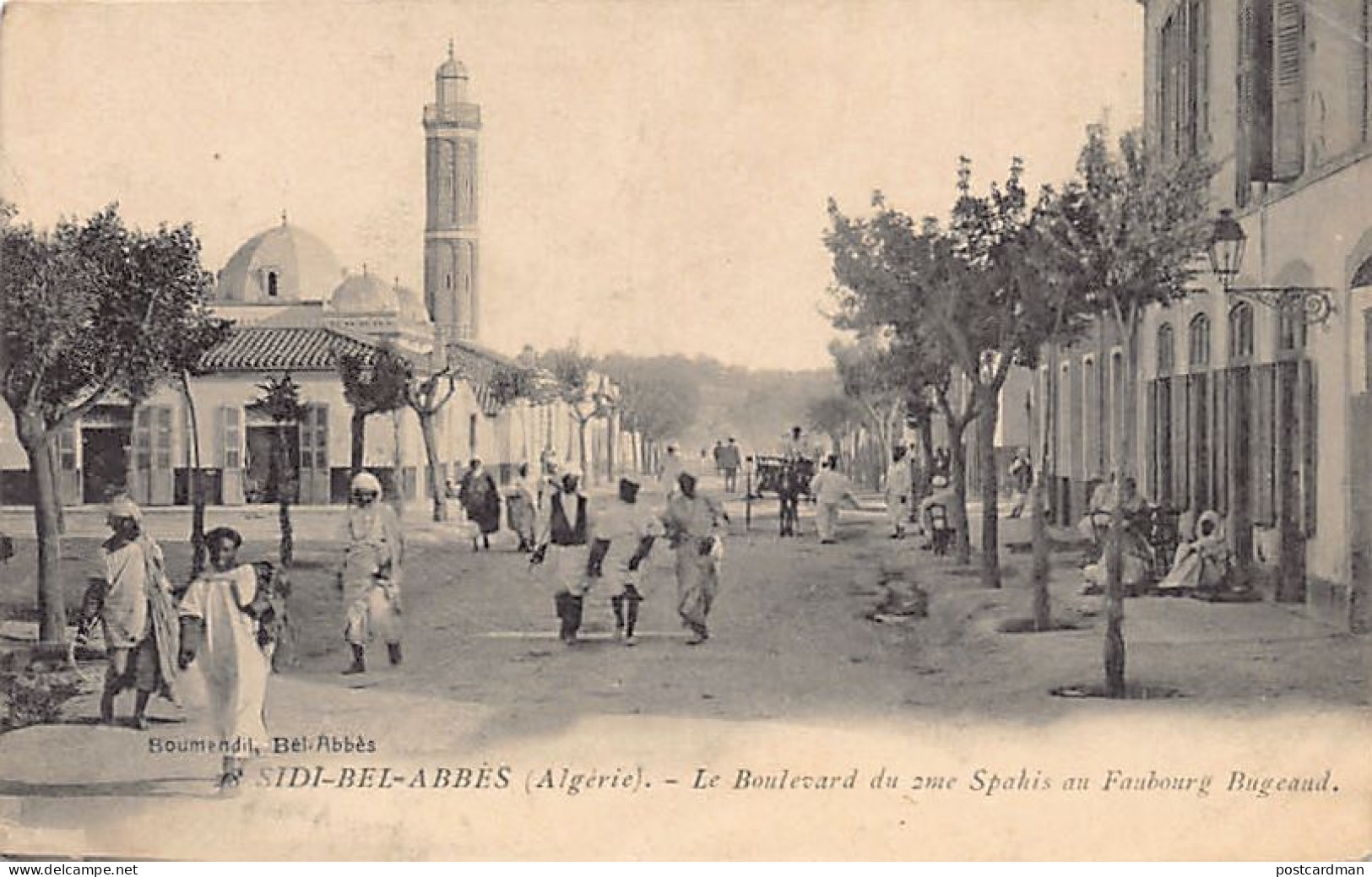 Algérie - SIDI BEL ABBÈS - Le Boulevard Du 2ème Spahis Au Faubourg Bugeaud - Ed. Boumendil 28 - Sidi-bel-Abbès