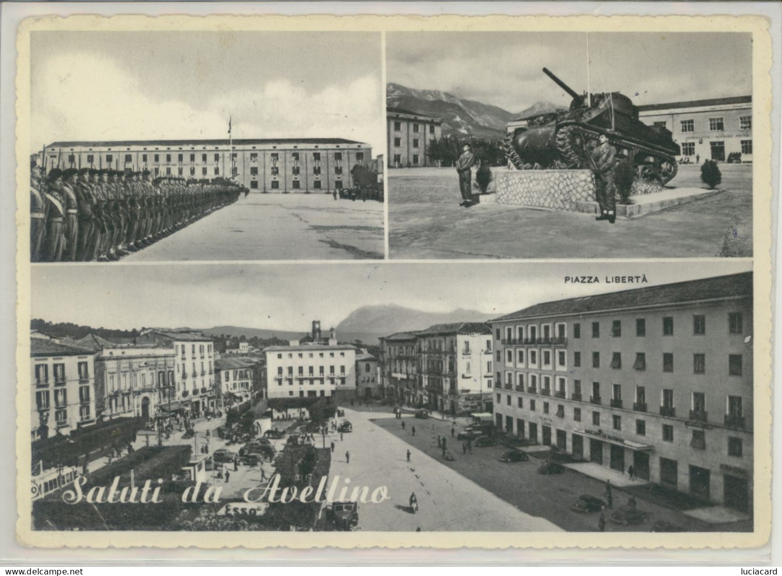 SALUTI DA AVELLINO -C.A.R. TRUPPE CORAZZATE -MILITARI CARRO ARMATO - Avellino