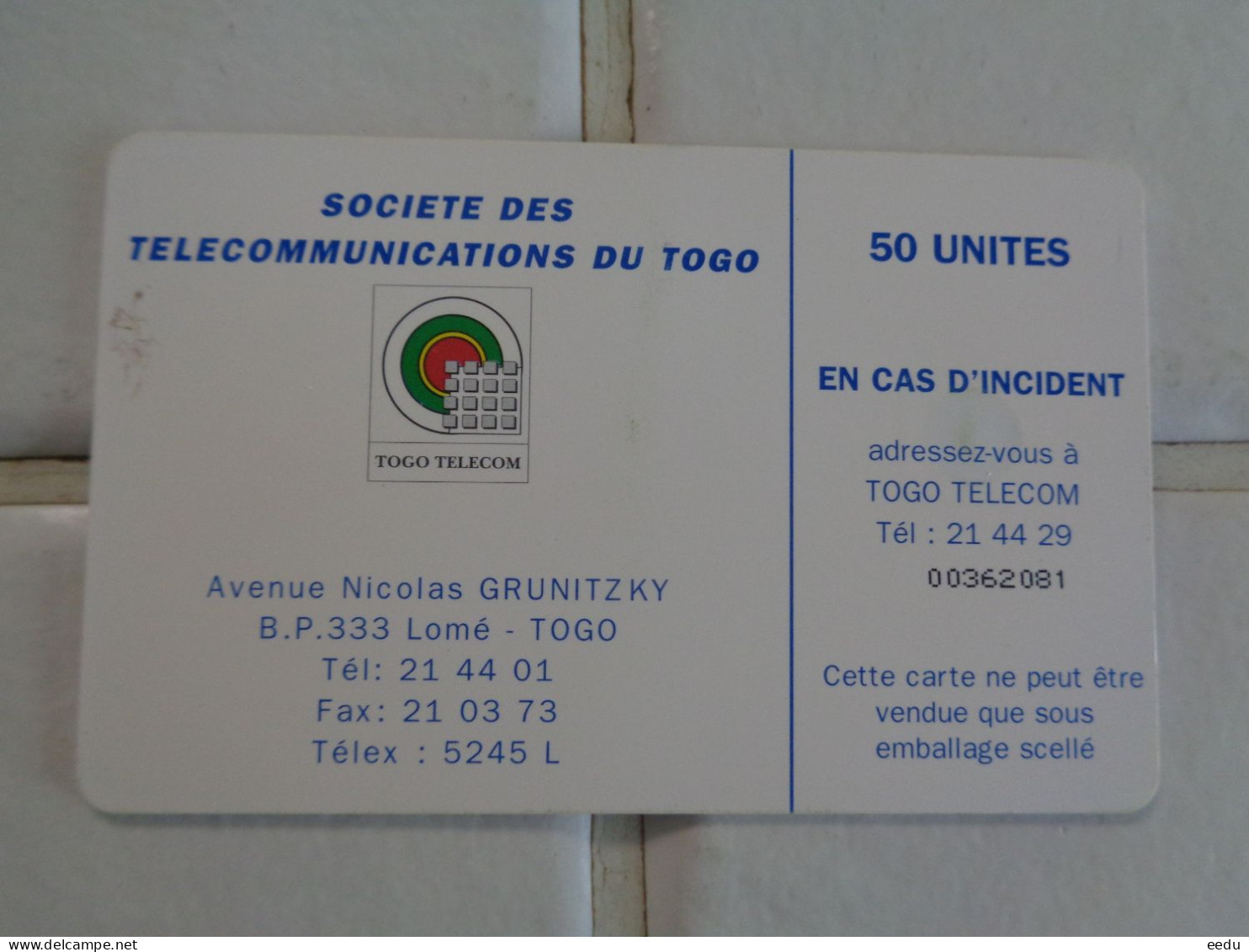 Togo Phonecard - Togo