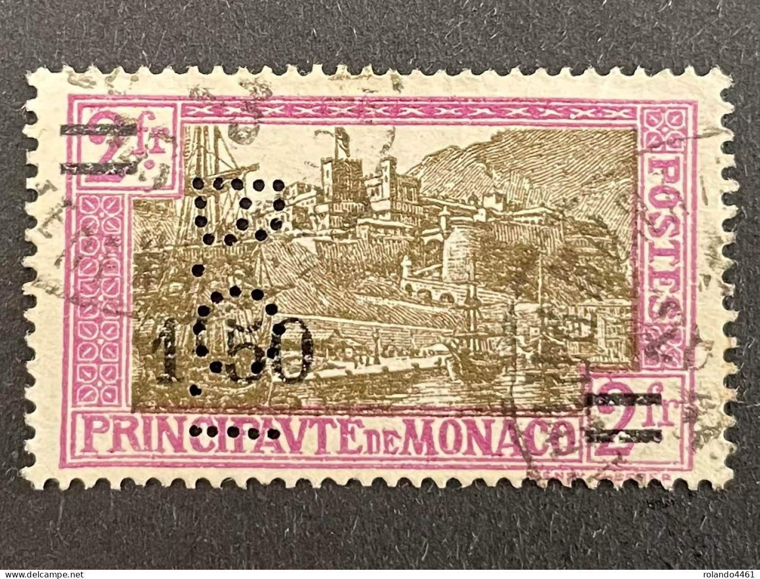 MONACO N°110 B.C.I 4  Indice 4 Perforé Perforés Perfins Perfin !! Cote 6.50 € Superbe - Autres & Non Classés