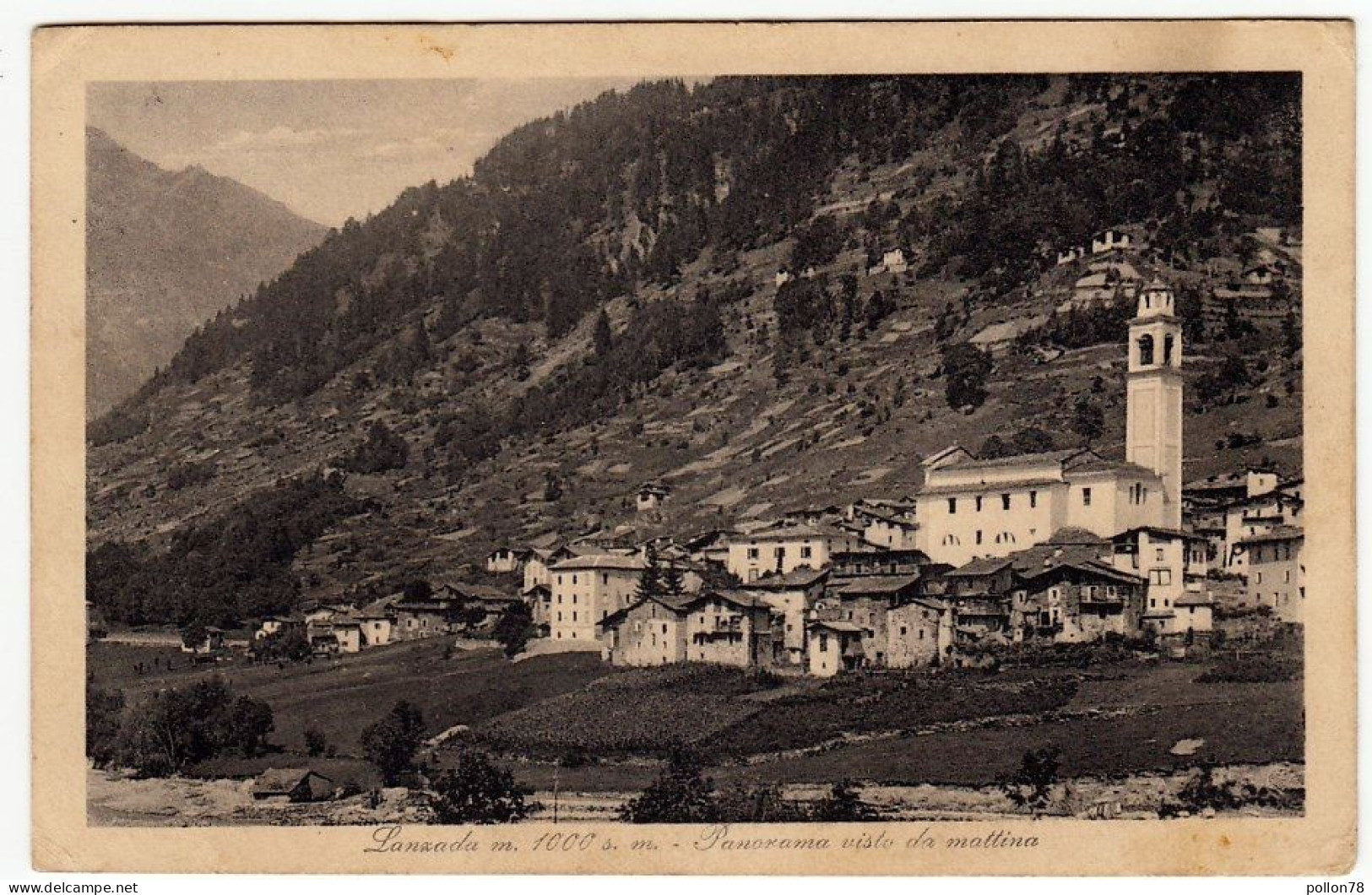 LANZADA - PANORAMA VISTO DA MATTINA - SONDRIO - 1919 - Vedi Retro - Formato Piccolo - Sondrio