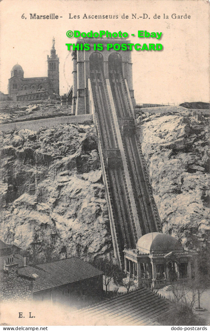 R406298 E. L. 6. Marseilles. Les Ascenseurs De N. D. De La Garde - Mondo