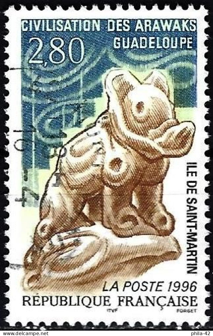 France 1996 - Mi 3129 - YT 2988 ( Arawak Civilization, Art - Dog ) - Usados