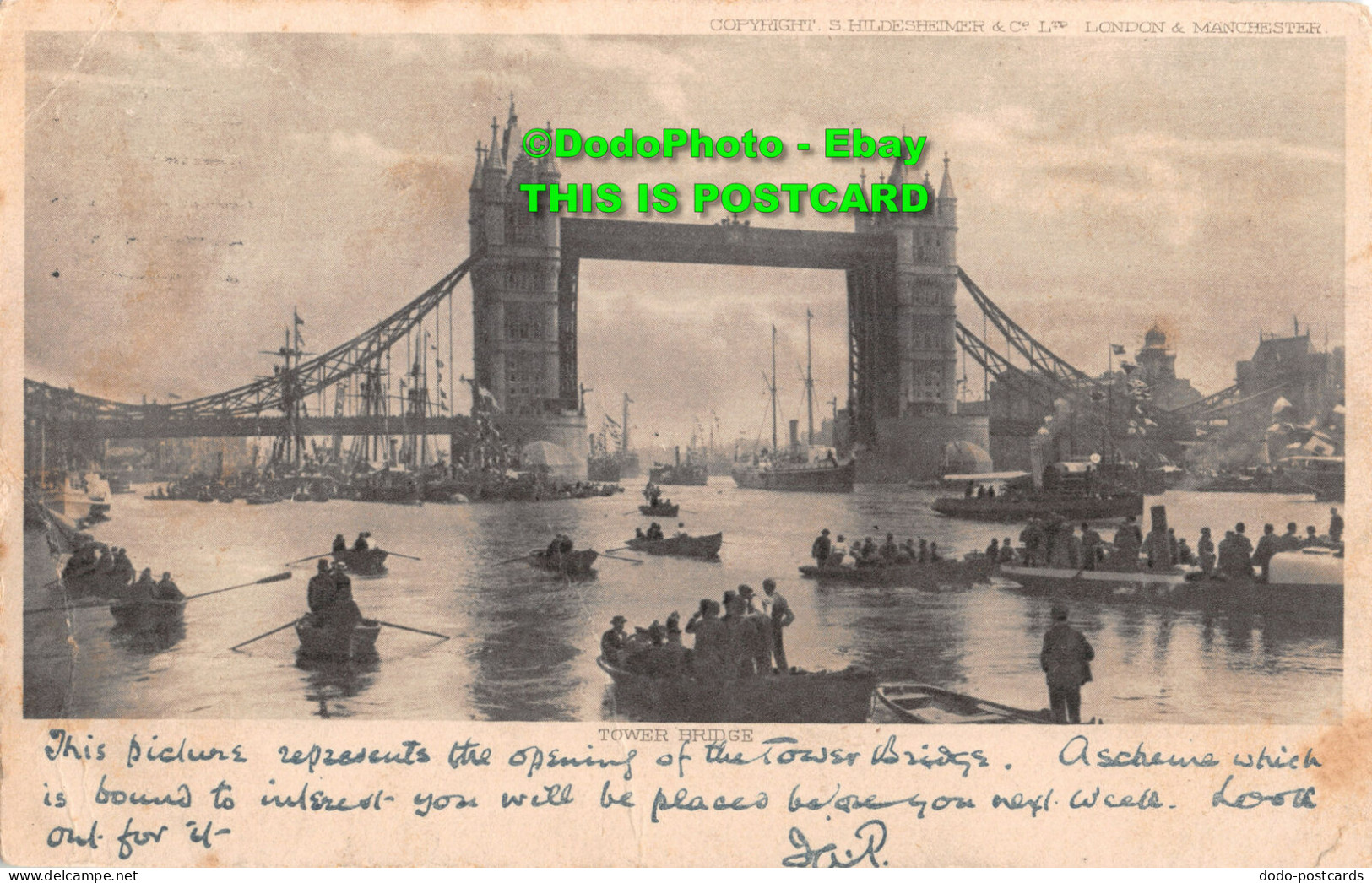 R405441 Tower Bridge. S. Hildesheimer. Postcard. 1900 - Mondo