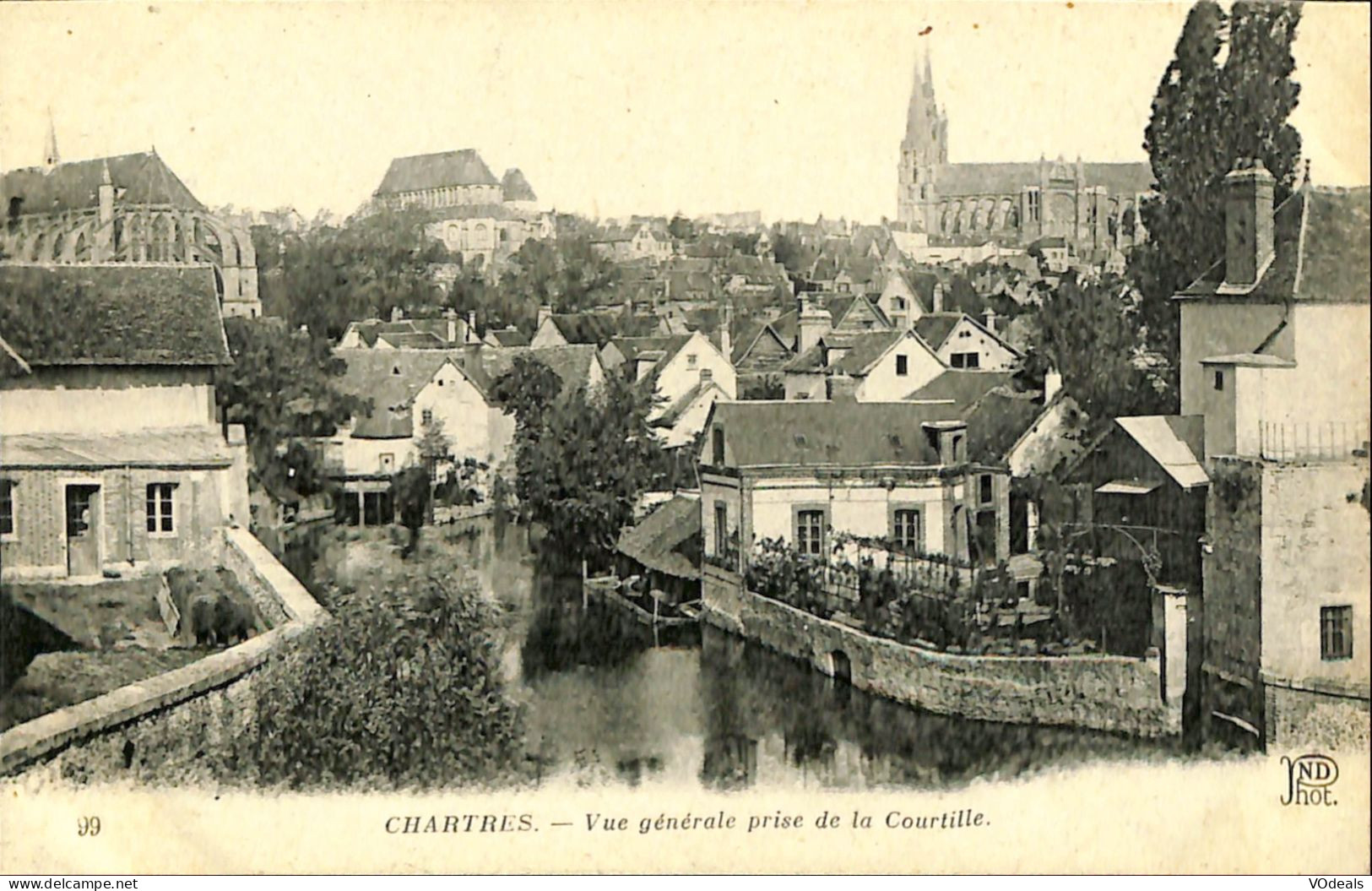 France (28) Eure Et Loire - Chartres  - Vue Générale Prise De La Courtille - Chartres