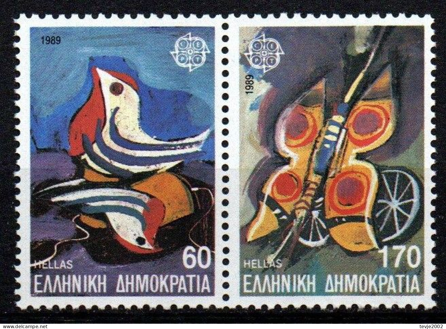 Griechenland 1989 - Mi.Nr. 1721 - 1722 - Postfrisch MNH - Europa CEPT - 1991