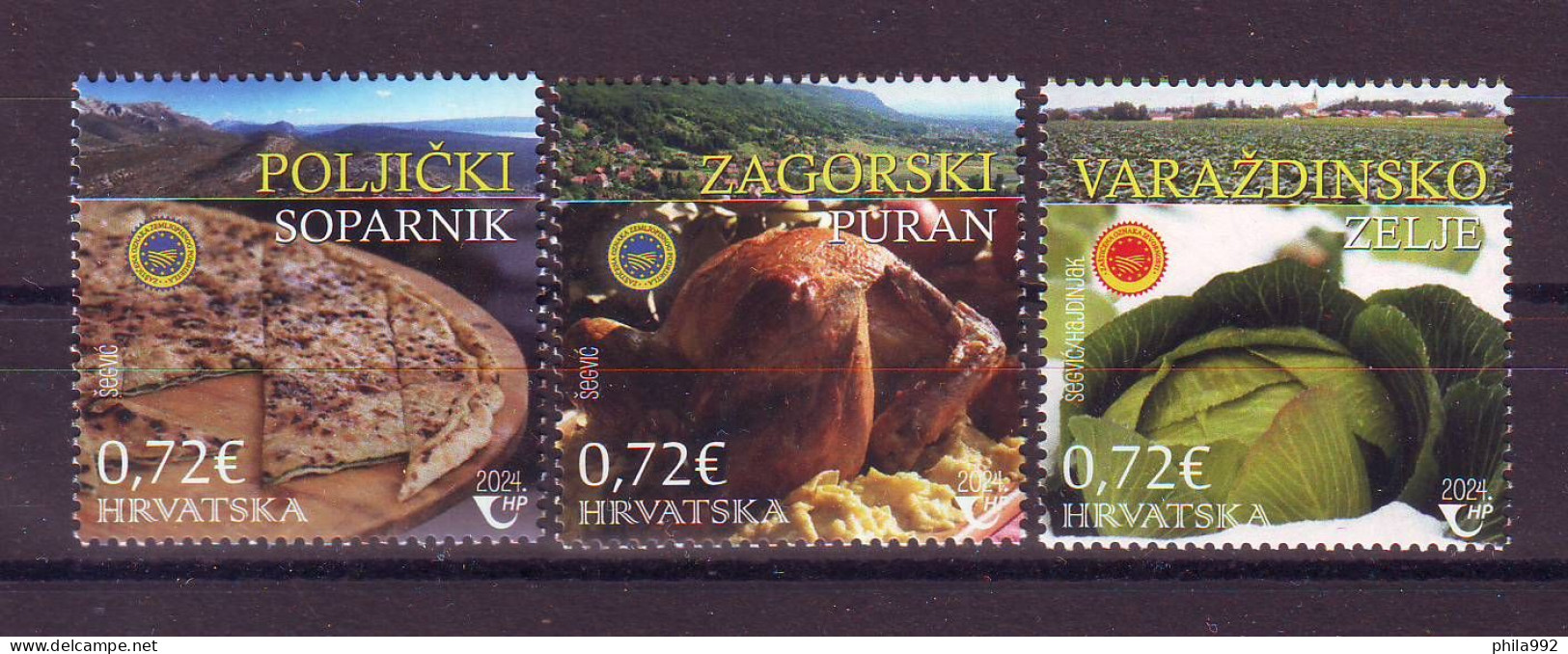 Croatia 2024 CROATIAN PROTECTED AGRICULTURAL AND FOOD PRODUCTS (3) MNH - Croacia