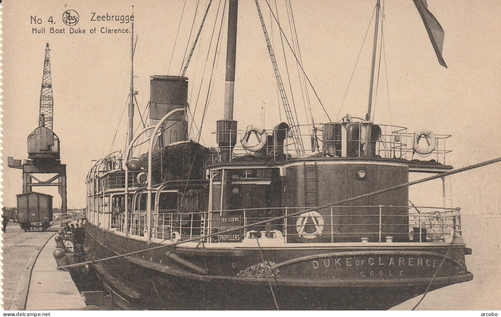 Zeebrugge Hul Boat Duke Of Clarence - Zeebrugge