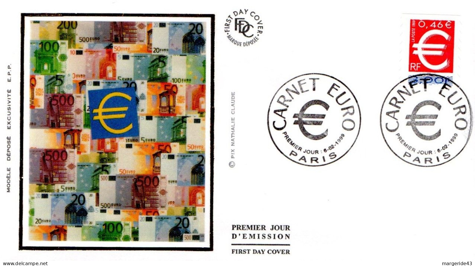 FDC 1999 CARNET EURO - 1990-1999