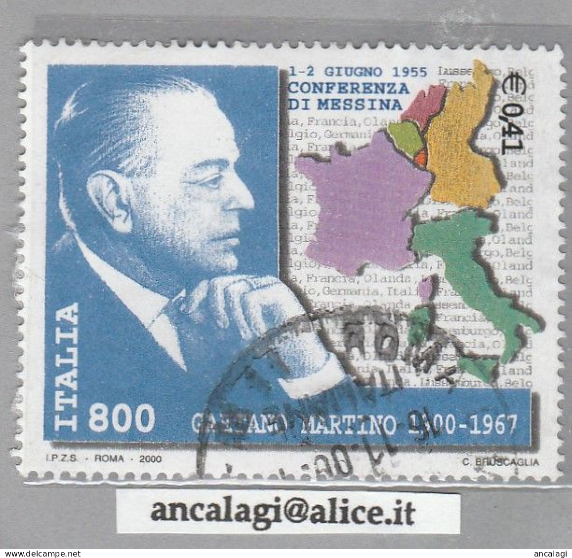 USATI ITALIA 2000 - Ref.0826 "GAETANO MARTINO" 1 Val. - - 1991-00: Usados