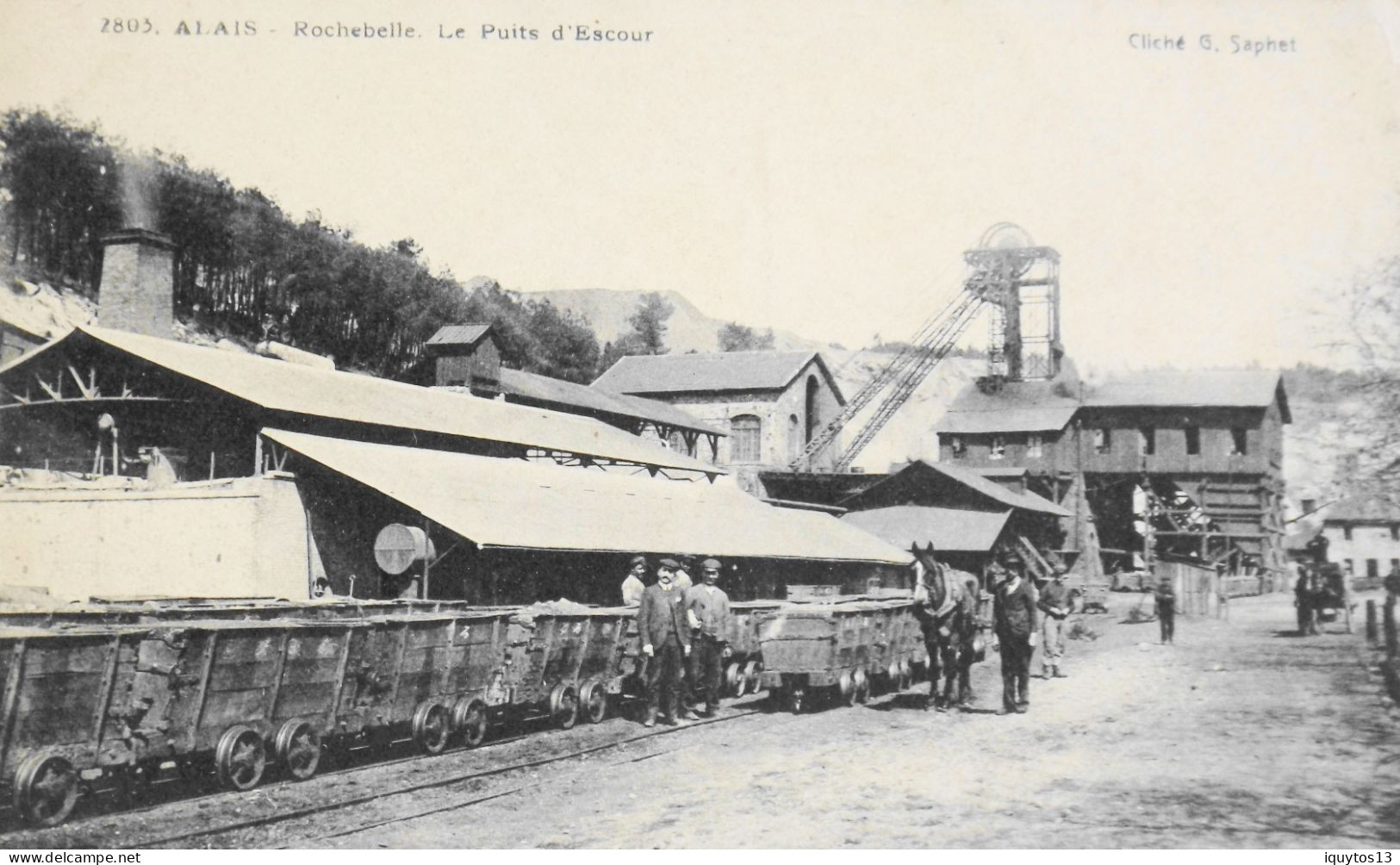 CPA - [30] Gard > Alès > N° 2803 - ALAIS > Rochebelle - Le Puits D'Escour - Tampon Daté 1907 - TBE - Alès
