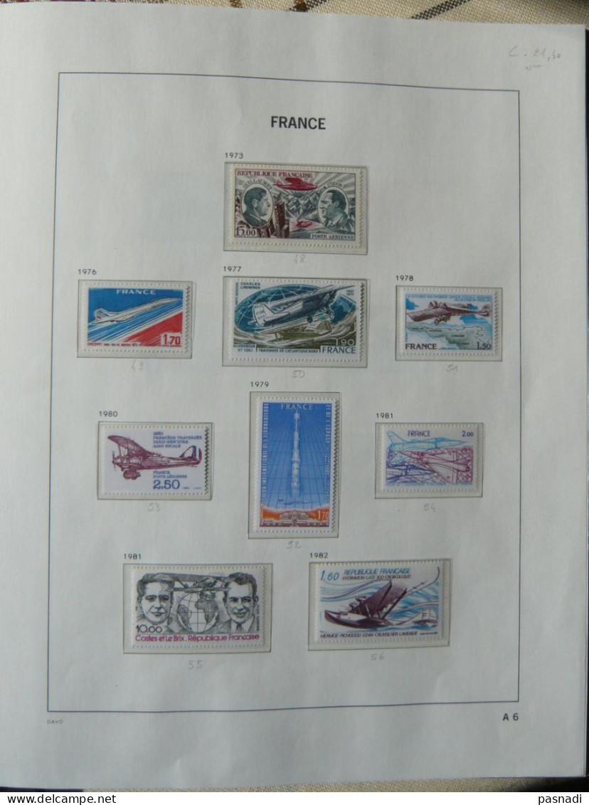 Collection de Poste Aérienne neufs France