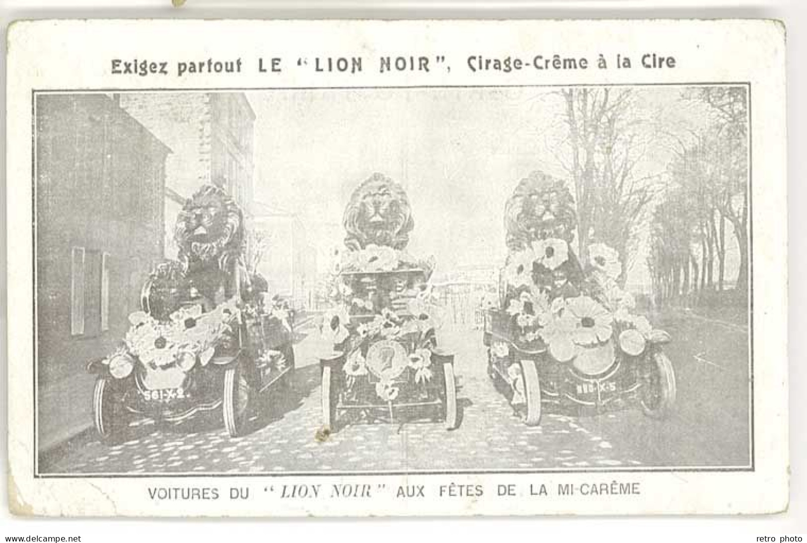 Cpa Exigez Partout Le Lion Noir - Cirage-Crême à La Cire  ( PUB )(dd) - Reclame