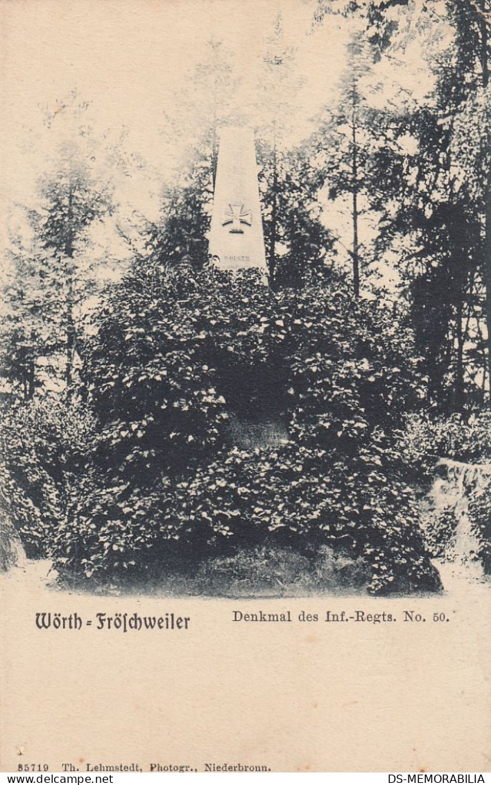 Worth Frosschweiler - Denkmal Des Inf.Regts.No 50 - Wörth