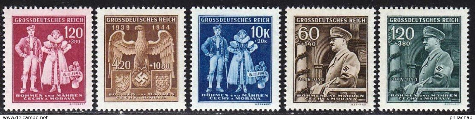 Boheme Et Moravie 1944 Yvert 112 / 116 ** TB - Unused Stamps